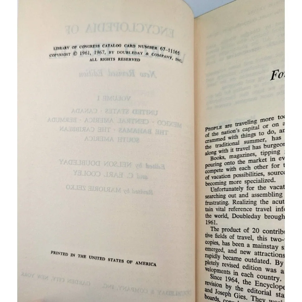 Encyclopedia of World Travel (2‑Volume Set) 1961 Doubleday Hardcover